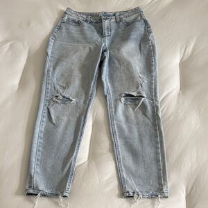 Time and Tru Light Blue Distressed Boyfriend Jeans